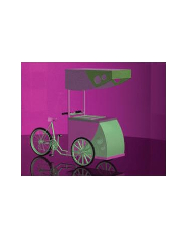 Carretto per gelati con bicicletta per gelato sfuso