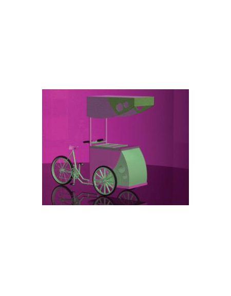 Carretto per gelati con bicicletta per gelato sfuso