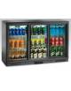 Espositore refrigerato ventilato - 3 porte scorrevoli - 280 litri -  e temp. da + 2° C/ + 8° C - cm 133,5x51x84h