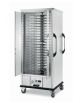 Carrello portapiatti cabinato caldo  in acciaio 18/10 AISI 430 - portata 88 piatti Ø 18-28 cm -  mm 830x890x1995h