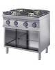 Cucina gas 4 fuochi serie 70 su armadio aperto cm 80x70x85/90 h - n°2 Bruciatori da Kw 7 + n°2 Bruciatori da Kw 4,2