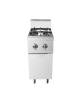 CUCINA A GAS PROFESSIONALE 2 FUOCHI SU VANO CHIUSO CON ANTINA - POTENZA TOTALE KW 10,5 - CM 40X70X108,5H