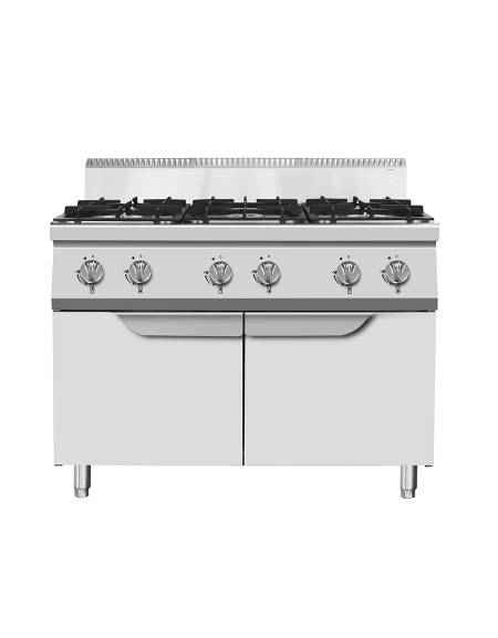 Cucina gas 6 fuochi BASSA POTENZA forno elettrico convezione - cm 120x70x85/90h