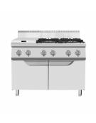 Cucina gas 6 fuochi BASSA POTENZA forno elettrico convezione - cm 120x70x85/90h