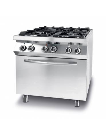 Cucina gas 4 fuochi ALTA POTENZA forno elettrico multifunzione - cm 80x70x85/90h