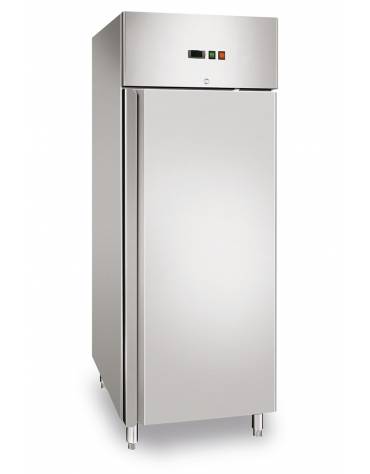 Armadio refrigerato in acciaio inox AISI 304 ventilato GN 2/1 - capacità 650 Lt. - temp. -18° -22°C -mm 740x830x2010h