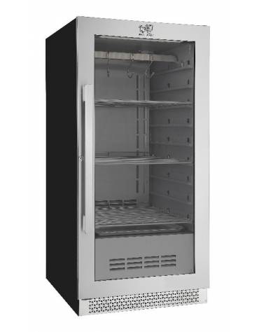 Frigorifero basso per la frollatura della carne con porta a vetro - Capacità Lt 88 - cm 60x48,5x82h