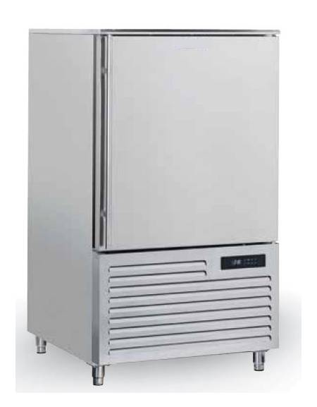 Abbattitore in acciaio inox Aisi 304 - 7 teglie GN 1/1, 60x40 - Temp. 70°C/-18°C - mm 800x830x1110h