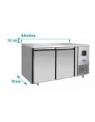 Tavolo refrigerato 2 Porte positivo cm 136x70x85h