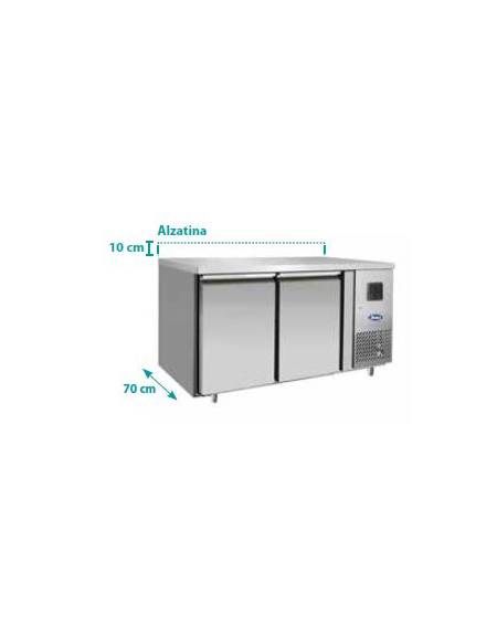 Tavolo refrigerato 2 Porte positivo cm 136x70x85h