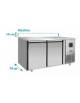 Tavolo refrigerato 2 Porte positivo ventilato -2° +8°C - CLASSE A - cm 136x70x85h