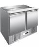 Tavolo saladette refrigerato per insalate  in acciaio inox AISI 304 - N° 3 Bacinelle GN 1/1 -  cm.104,5x70x85h