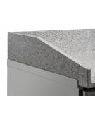 Tavolo pizza refrigerato 2 porte in acciaio inox con piano in granito - refrigerazione ventilata +2°/+8°C - cm 150x80x104h