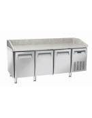 Banco pizza refrigerato ventilato -2°+8°C , 3 porte - Lt. 640 - CLASSE C - mm 2025×800×1040h