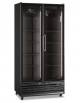 Vetrina bibite verticale doppia nera con ante a battente - refrigerazione ventilata 0° +10°C - cm 88x71,5x200,9h
