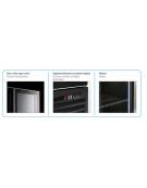 Vetrina bibite verticale doppia 582 Lt. - refrigerazione ventilata - mm 900x725x2036h