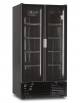 Vetrina bibite verticale doppia nera con ante a battente - refrigerazione ventilata 0° +10°C - cm 107x73,8x210,6h