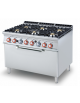 CUCINA A GAS 6 FUOCHI CON FORNO ELETTRICO STATICO GRANDE GN 3/1 - cm 120x90x90h