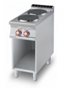 CUCINA ELETTRICA 2 PIASTRE TONDE TRIFASE SU MOBILE A GIORNO cm. 40x90x90h