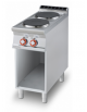 CUCINA ELETTRICA 2 PIASTRE TONDE TRIFASE SU MOBILE A GIORNO cm. 40x90x90h