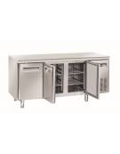 Tavolo refrigerato 3 porte, in acciaio inox AISi 304, refrigerazione ventilata - cm 179.5x70x86h