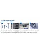 Tavolo refrigerato 3 porte, in acciaio inox AISi 304, con alzatina, refrigerazione ventilata - cm 179.5x70x96h