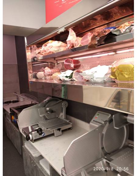 Espositore pensile refrigerato SPALLE IN VETRO da cm. 100