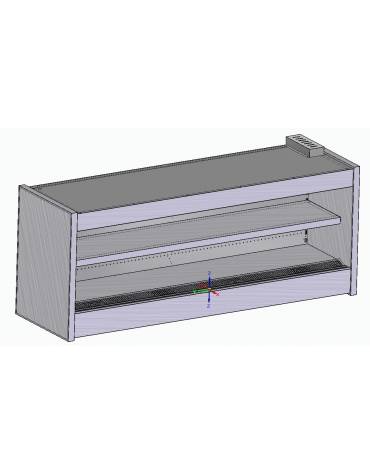 Espositore pensile refrigerato SPALLE IN VETRO da cm. 100