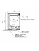 Espositore pensile refrigerato SPALLE IN VETRO da cm. 100