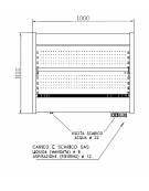 Espositore pensile refrigerato SPALLE IN VETRO da cm. 100