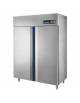 Armadio frigorifero Refrigerato 2 porte Lt 1.400 GN 2/1 monoblocco in Acciaio Inox ventilato 0° +8°C - CLASSE C - CM 144x80x202h
