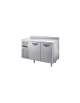 Tavolo refrigerato 2 Porte con alzatina positivo ventilato 0° + 8°C inox AISI 304 - CLASSE C - Motore a sinistra - cm 126x70x92,