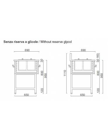 Banco gelati a pozzetto - N° 6 Carapine - Motore interno