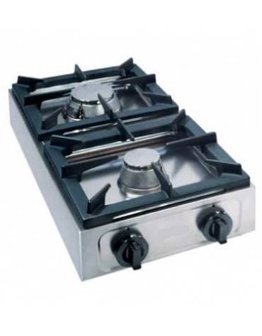 Fornellone a gas professionale verticale 2 fuochi Kw. 8+8 - cm 35x66x17h