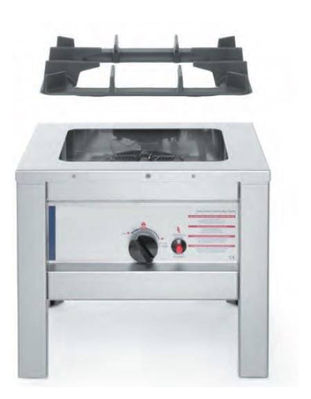 Fornello a gas per wok professionale con bruciatore da 12 kw