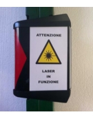 Segnalatore luminoso  "LASER IN FUNZIONE” a bandiera