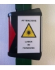 Segnalatore luminoso  "LASER IN FUNZIONE” a bandiera