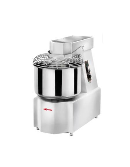 Impastatrice a spirale 13 kg/16 litri per impasti per pane e pizza con  vasca e testa fissa-potenza 750W - MONOFASE A 3 VELOCITA' 