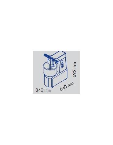 Impastatrice a spirale per impasti per pane e pizza - potenza: 370 W - capacità impasto: 8 lt - mm 270x540x560h