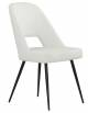 Sedia per interni con struttura in metallo verniciato, rivestimento in  ecopelle colore a scelta - cm 48x46x85h
