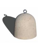Dissuasore traffico in cemento a panettone da Kg 90 - Colore bianco travertino - cm Ø40x45h - Conforme ai CAM