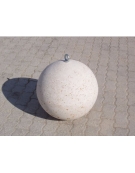Dissuasore traffico Sferico in cemento diametro cm 50 - Colore bianco travertino