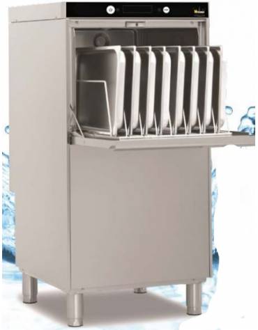 Lavaoggetti con boiler atmosferico e pompa di risciacquo, cesto cm 50x60 - H massima pentola cm 40 - Con pompa di scarico