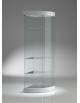 Vetrina angolare cristalli temperati – 3 luci a faretti Led - 4 ripiani regolabili in altezza -2 ante a battente-cm 58x58x190h