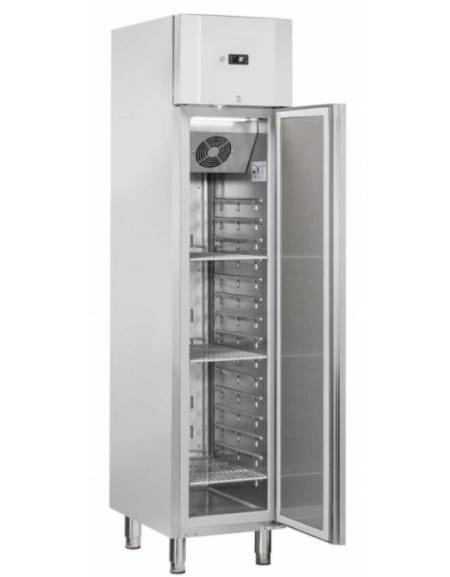 Armadio frigorifero GN 1/1 inox - 1 porta - capacità Lt. 235 - temperatura -2°C/+8°C - Classe D - cm 46,9×72,5×199h