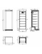 Armadio congelatore statico verticale -15 -23 C da Lt. 400