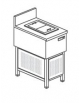 Banco granite da N° 2 Pozzetti - MOTORE INTERNO - cm. 43,2 x 67,8 x 111h