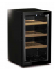 Vetrina per vino refrigerata statica in lamiera d’acciaio nera - 122 Lt - (+ 5° C a + 20° C) - mm 485 x 600 x 820h