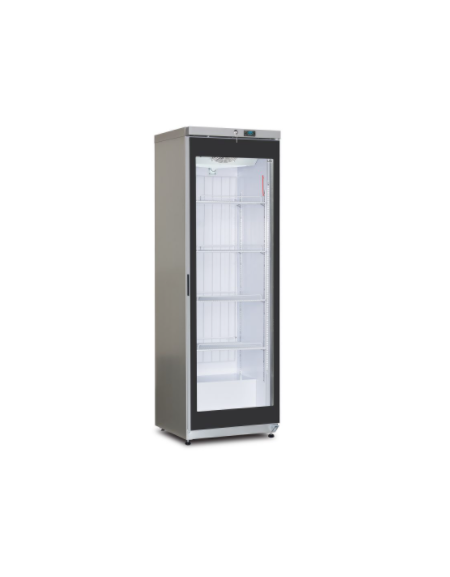 Vetrina gelateria verticale ventilata singola grigio- capacità 331 litri - temp. -18°-23°C - mm 602 x 672 x 1886h