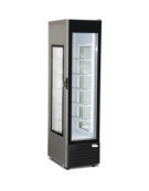 Vetrina gelateria verticale ventilata - grigio - vetro laterale - capacità 245 litri - temp. -18°-23°C - mm 452x701x1848h